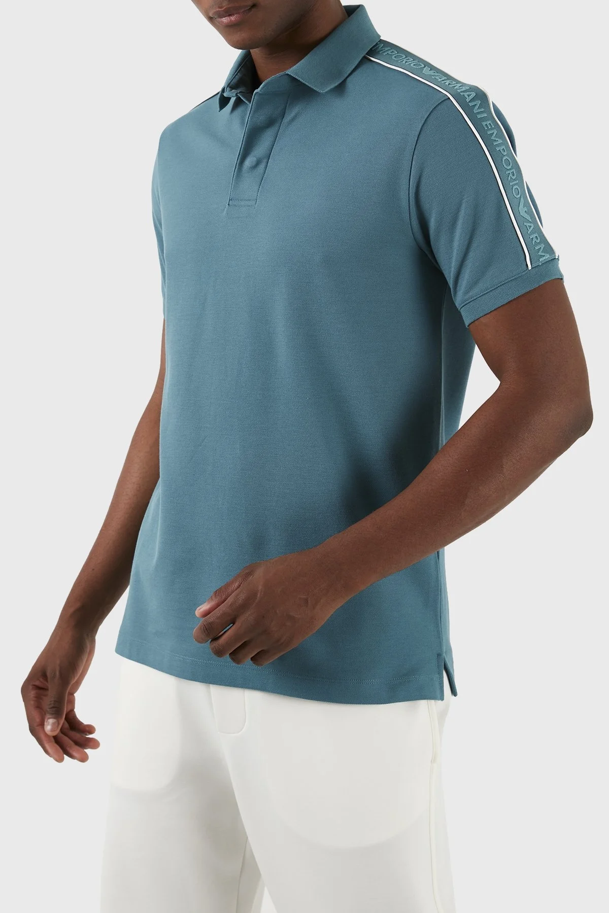 Emporio Armani Pamuklu Regular Fit Erkek Polo Yaka T Shirt 3D1FM3 1JCYZ 0779 SU YEŞİLİ - 4