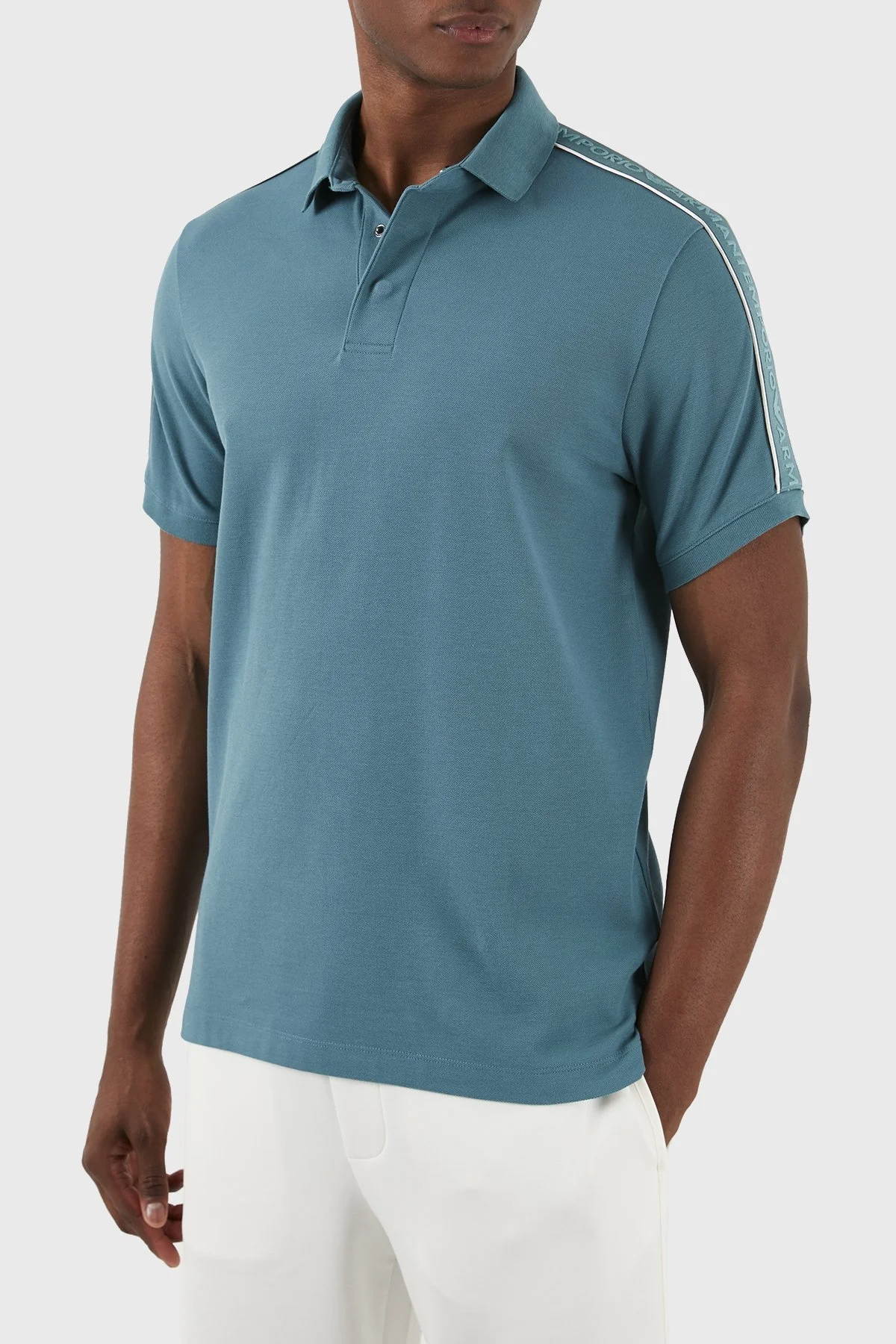 Emporio Armani Pamuklu Regular Fit Erkek Polo Yaka T Shirt 3D1FM3 1JCYZ 0779 SU YEŞİLİ - 5