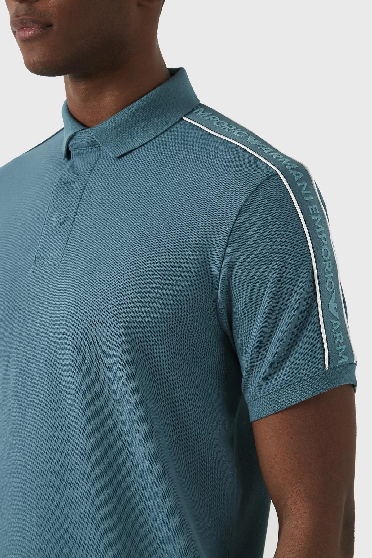 Emporio Armani Pamuklu Regular Fit Erkek Polo Yaka T Shirt 3D1FM3 1JCYZ 0779 SU YEŞİLİ - 6