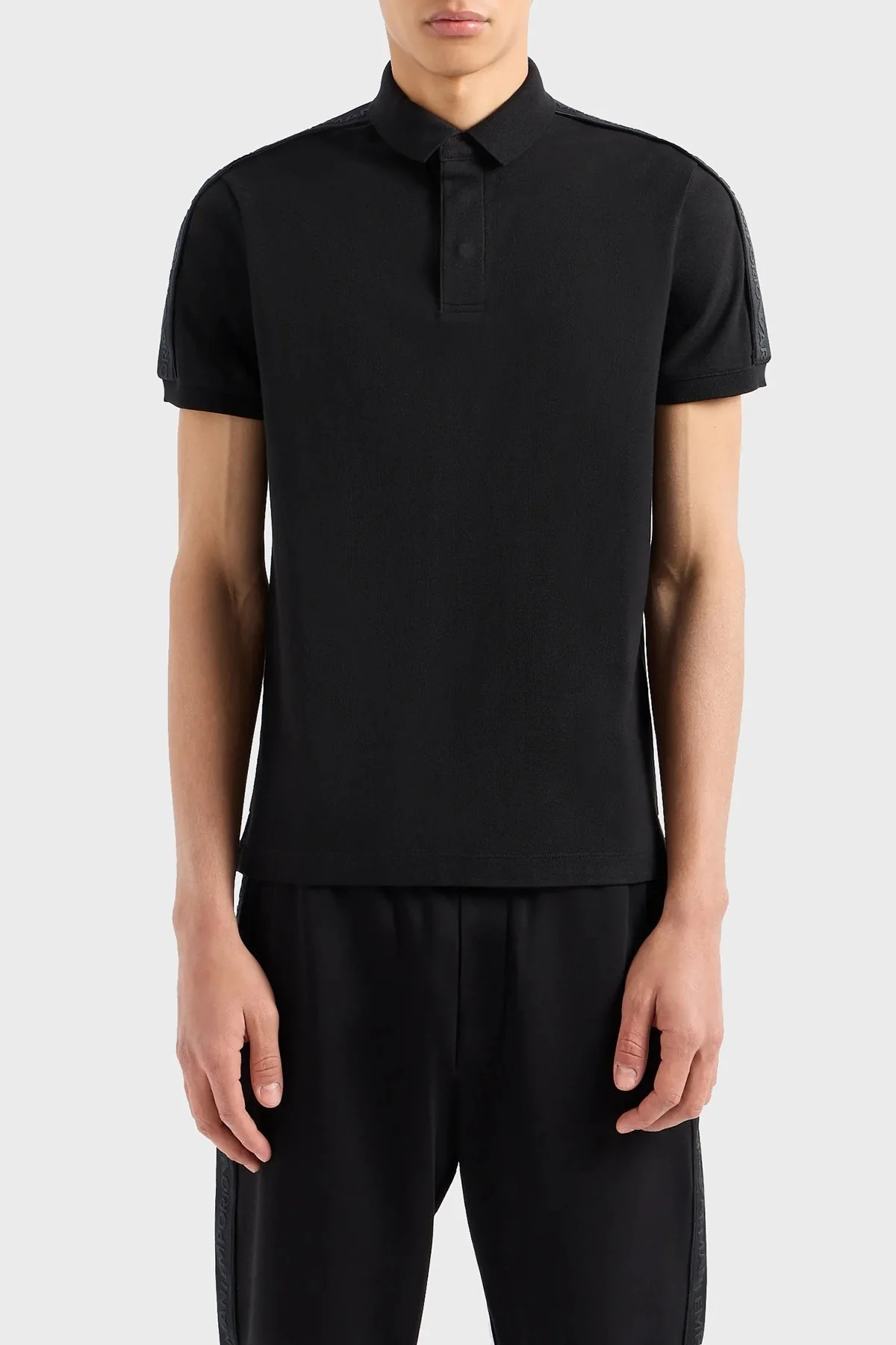 Emporio Armani Pamuklu Regular Fit Erkek Polo Yaka T Shirt 3D1FM3 1JCYZ 0999 SİYAH - 6