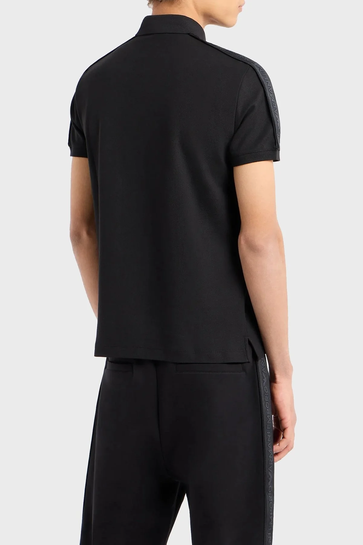 Emporio Armani Pamuklu Regular Fit Erkek Polo Yaka T Shirt 3D1FM3 1JCYZ 0999 SİYAH - 8