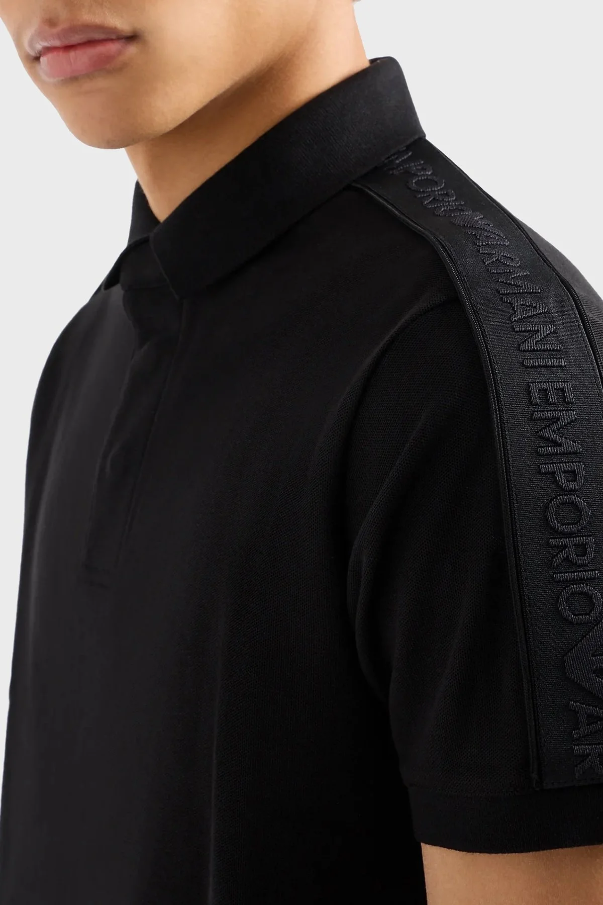 Emporio Armani Pamuklu Regular Fit Erkek Polo Yaka T Shirt 3D1FM3 1JCYZ 0999 SİYAH - 9