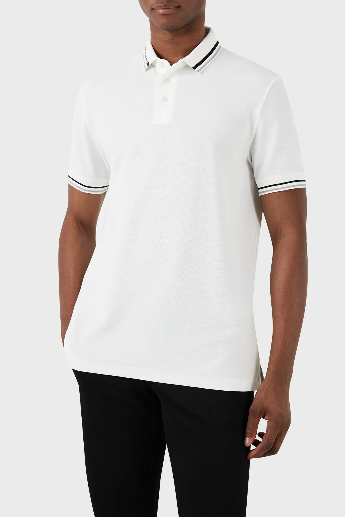 Emporio Armani Pamuklu Regular Fit Erkek Polo Yaka T Shirt 3D1FM4 1JCYZ 01N1 BEYAZ - 1