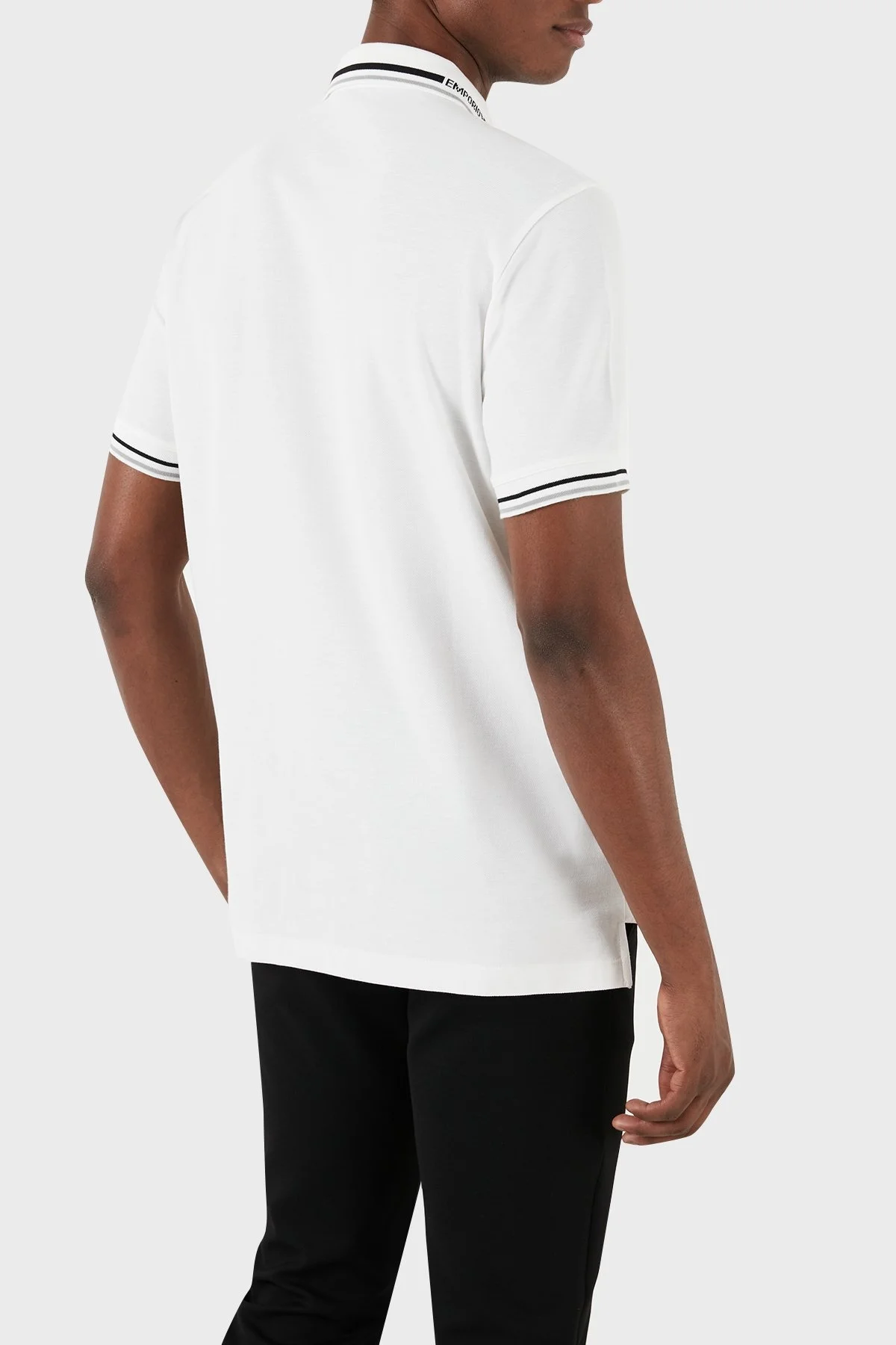 Emporio Armani Pamuklu Regular Fit Erkek Polo Yaka T Shirt 3D1FM4 1JCYZ 01N1 BEYAZ - 2
