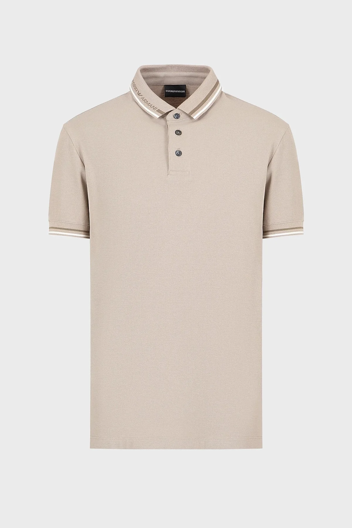 Emporio Armani Pamuklu Regular Fit Erkek Polo Yaka T Shirt 3D1FM4 1JCYZ 06H7 BEJ - 8