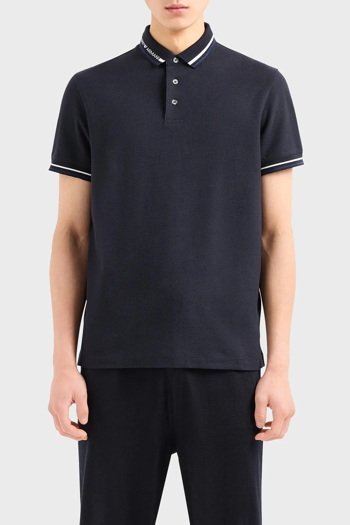 Emporio Armani Pamuklu Regular Fit Erkek Polo Yaka T Shirt 3D1FM4 1JCYZ 09R7 LACİVERT - 5