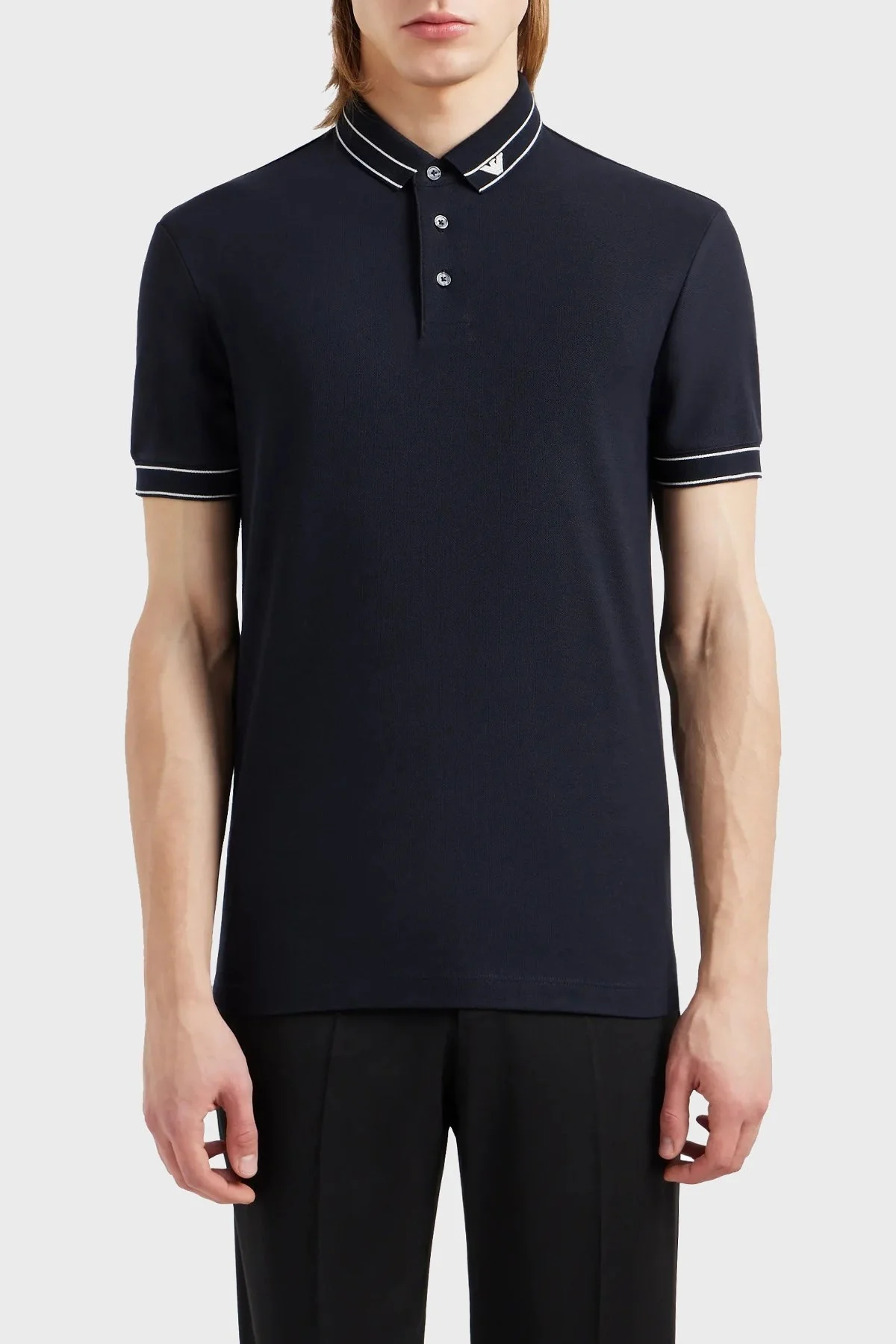 Emporio Armani Pamuklu Regular Fit Erkek Polo Yaka T Shirt 3D1FM4 1JCYZ 09R9 LACİVERT - 1