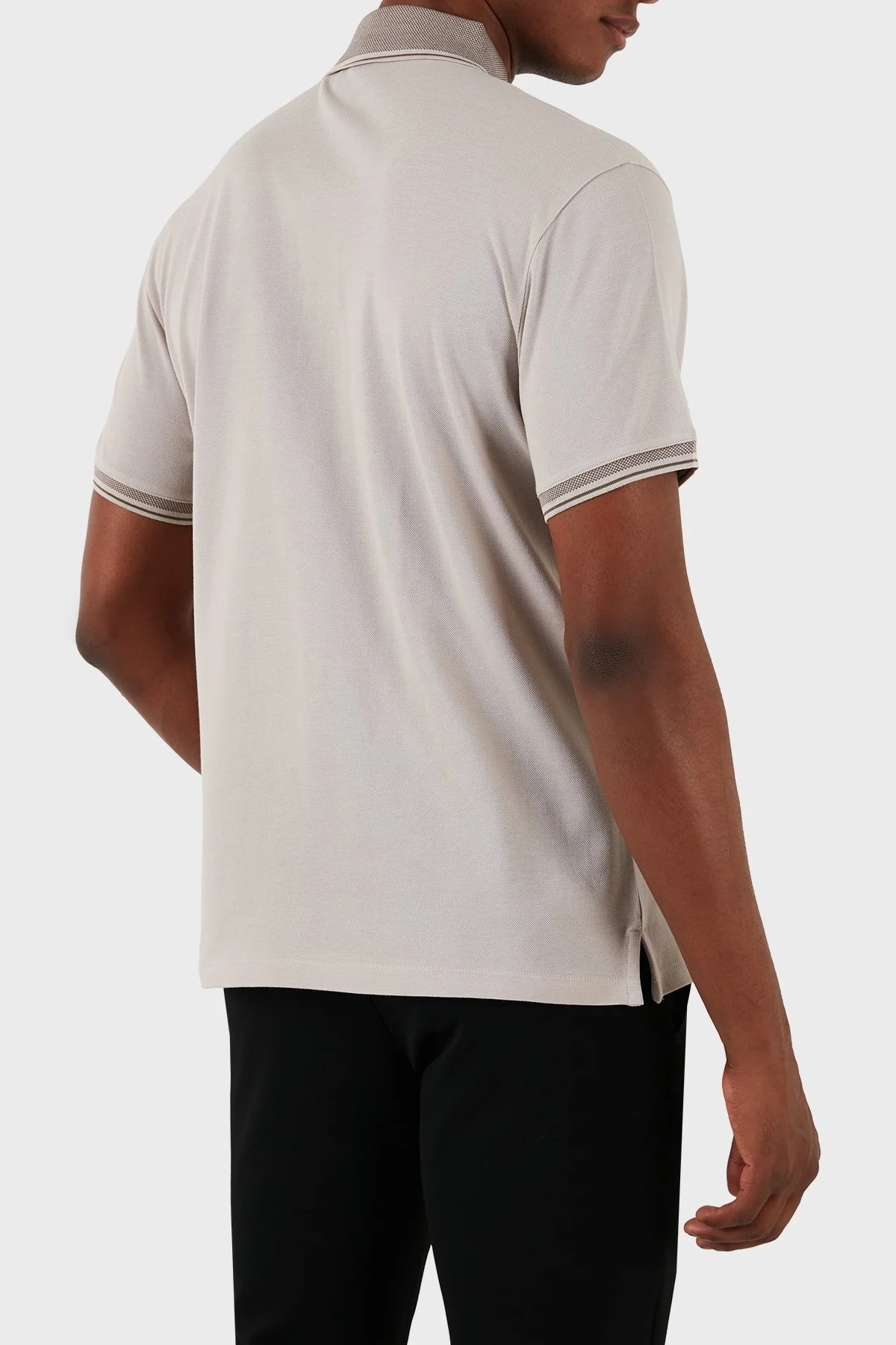 Emporio Armani Pamuklu Regular Fit Erkek Polo Yaka T Shirt 3D1FM5 1JTKZ 06J1 BEJ - 2