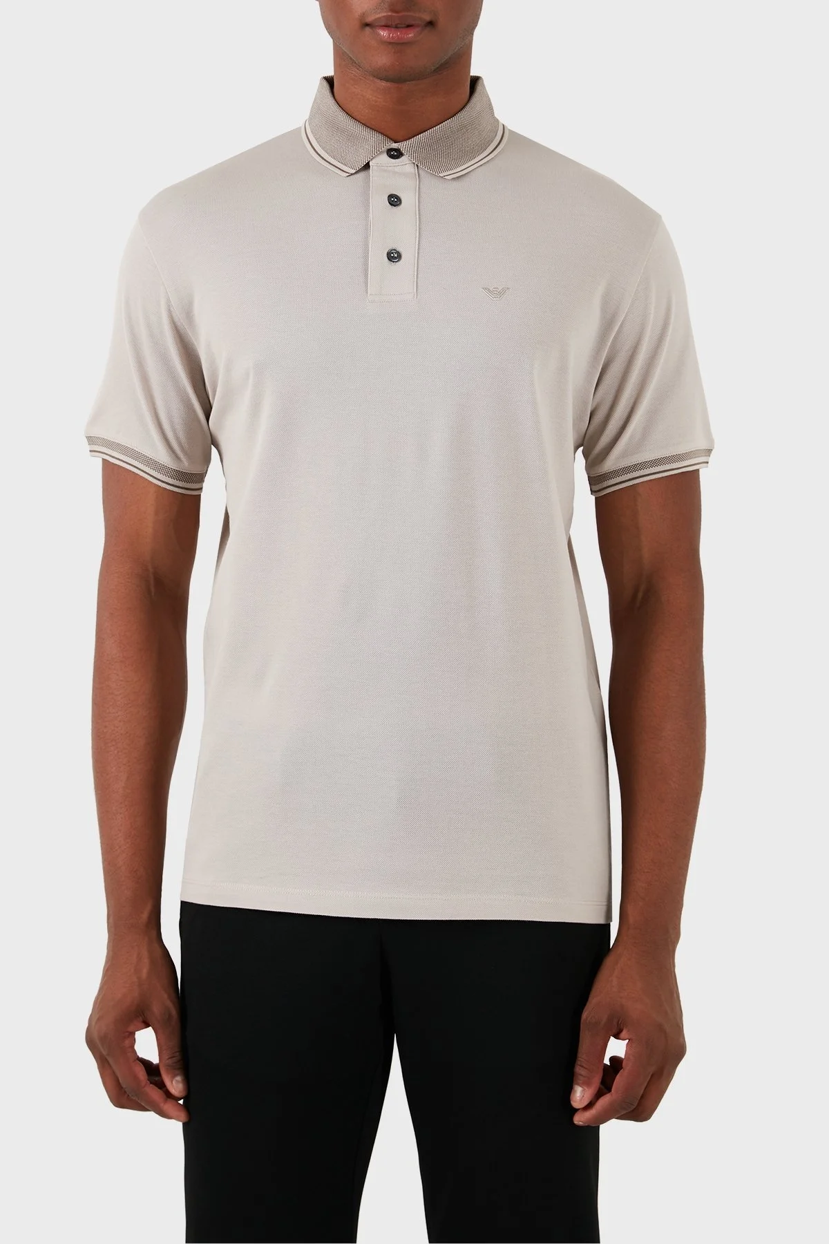 Emporio Armani Pamuklu Regular Fit Erkek Polo Yaka T Shirt 3D1FM5 1JTKZ 06J1 BEJ - 7
