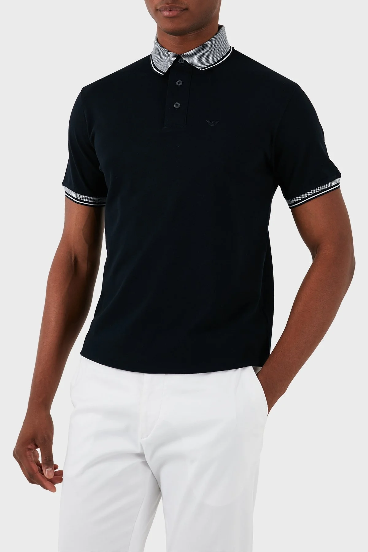 Emporio Armani Pamuklu Regular Fit Erkek Polo Yaka T Shirt 3D1FM5 1JTKZ 09S7 LACİVERT - 4