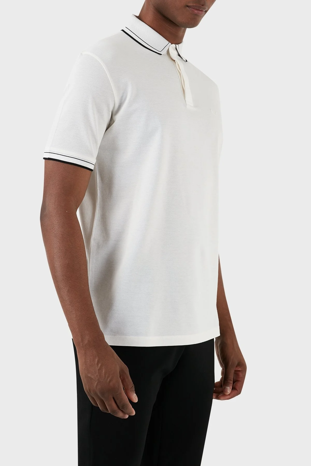 Emporio Armani Pamuklu Regular Fit Erkek Polo Yaka T Shirt 3D1FM6 1JTKZ 0101 BEYAZ - 9