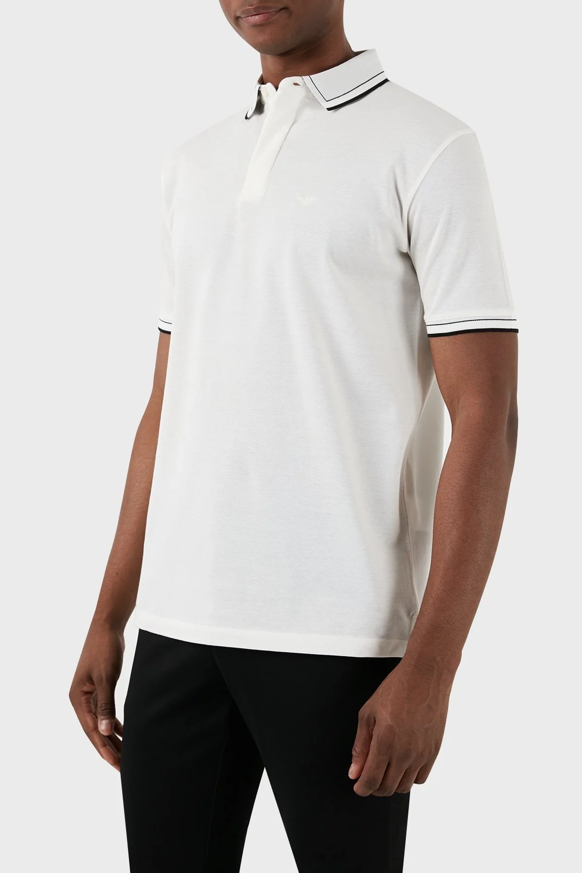 Emporio Armani Pamuklu Regular Fit Erkek Polo Yaka T Shirt 3D1FM6 1JTKZ 0101 BEYAZ - 11