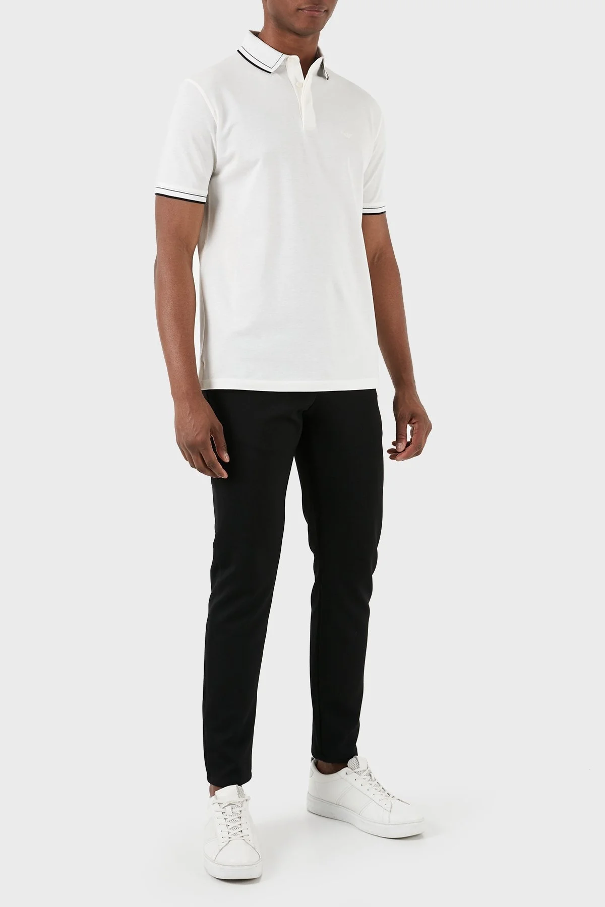 Emporio Armani Pamuklu Regular Fit Erkek Polo Yaka T Shirt 3D1FM6 1JTKZ 0101 BEYAZ - 12