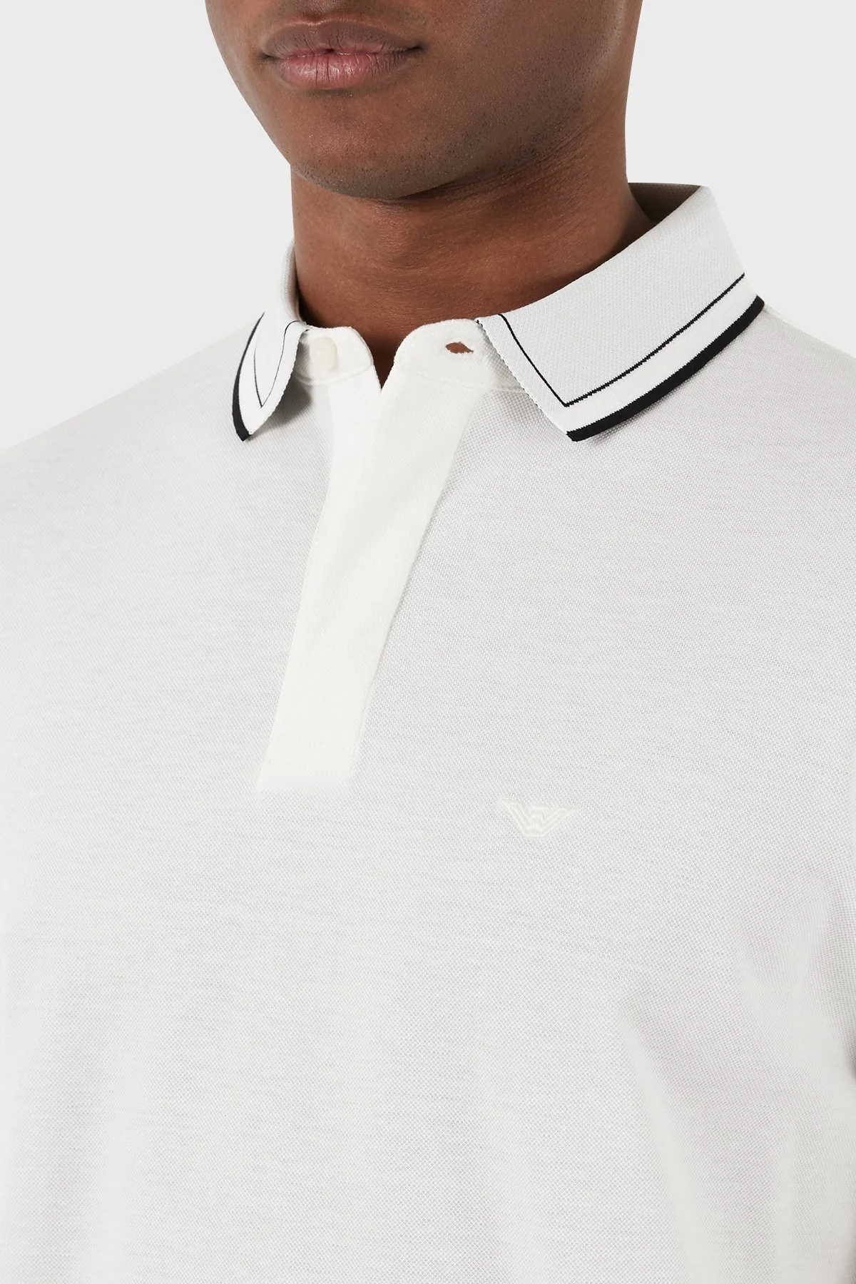 Emporio Armani Pamuklu Regular Fit Erkek Polo Yaka T Shirt 3D1FM6 1JTKZ 0101 BEYAZ - 13