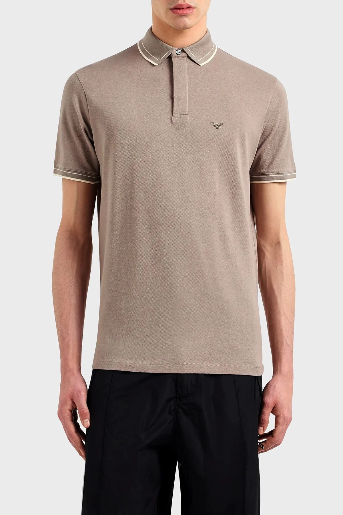 Emporio Armani Pamuklu Regular Fit Erkek Polo Yaka T Shirt 3D1FM6 1JTKZ 0650 BEJ - 6