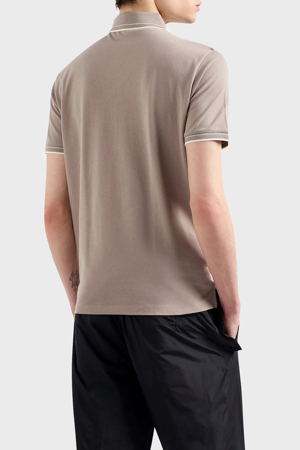 Emporio Armani Pamuklu Regular Fit Erkek Polo Yaka T Shirt 3D1FM6 1JTKZ 0650 BEJ - 3