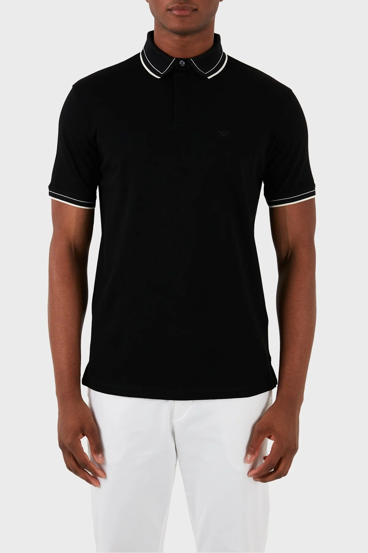 Emporio Armani Pamuklu Regular Fit Erkek Polo Yaka T Shirt 3D1FM6 1JTKZ 0999 SİYAH - 1