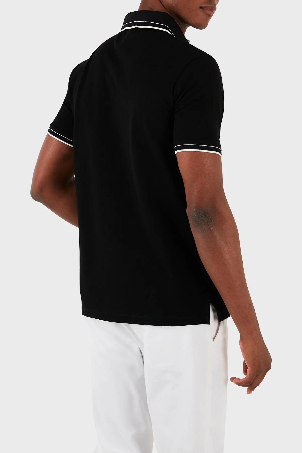 Emporio Armani Pamuklu Regular Fit Erkek Polo Yaka T Shirt 3D1FM6 1JTKZ 0999 SİYAH - 2