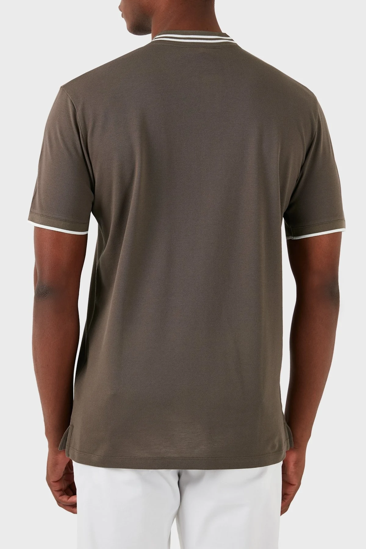 Emporio Armani Pamuklu Regular Fit Erkek Polo Yaka T Shirt 3D1FM7 1JTKZ 0440 AÇIK KAHVE - 2