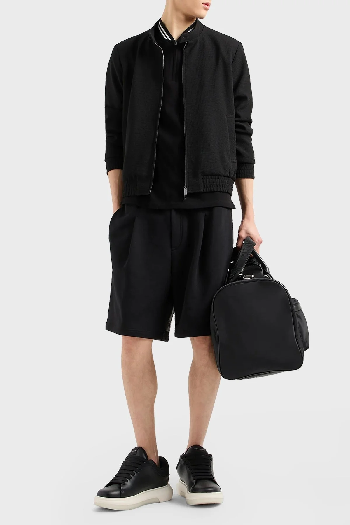 Emporio Armani Pamuklu Regular Fit Erkek Polo Yaka T Shirt 3D1FM7 1JTKZ 0999 SİYAH - 4