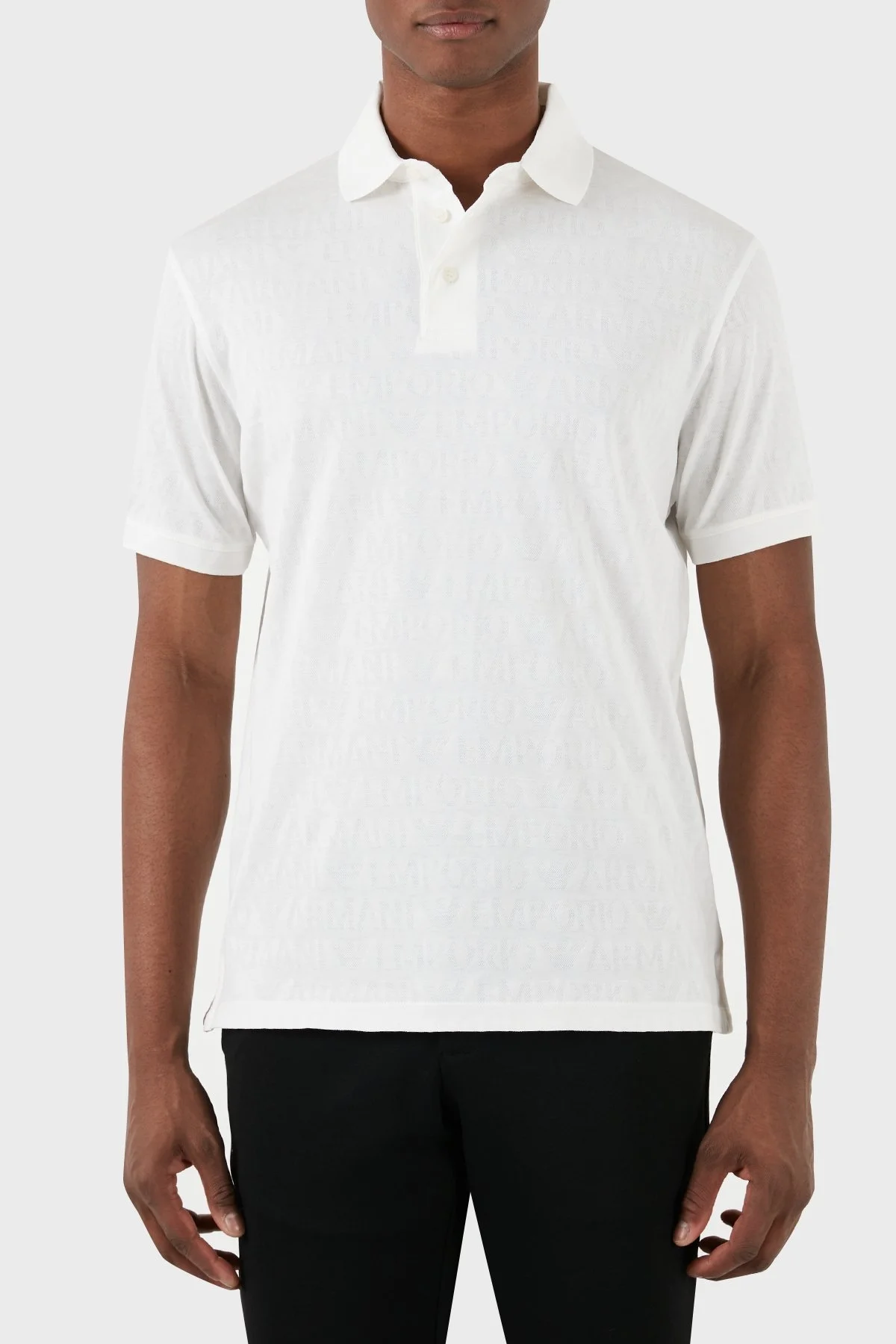 Emporio Armani Pamuklu Regular Fit Erkek Polo Yaka T Shirt 3D1FM8 1JORZ 0101 BEYAZ - 1
