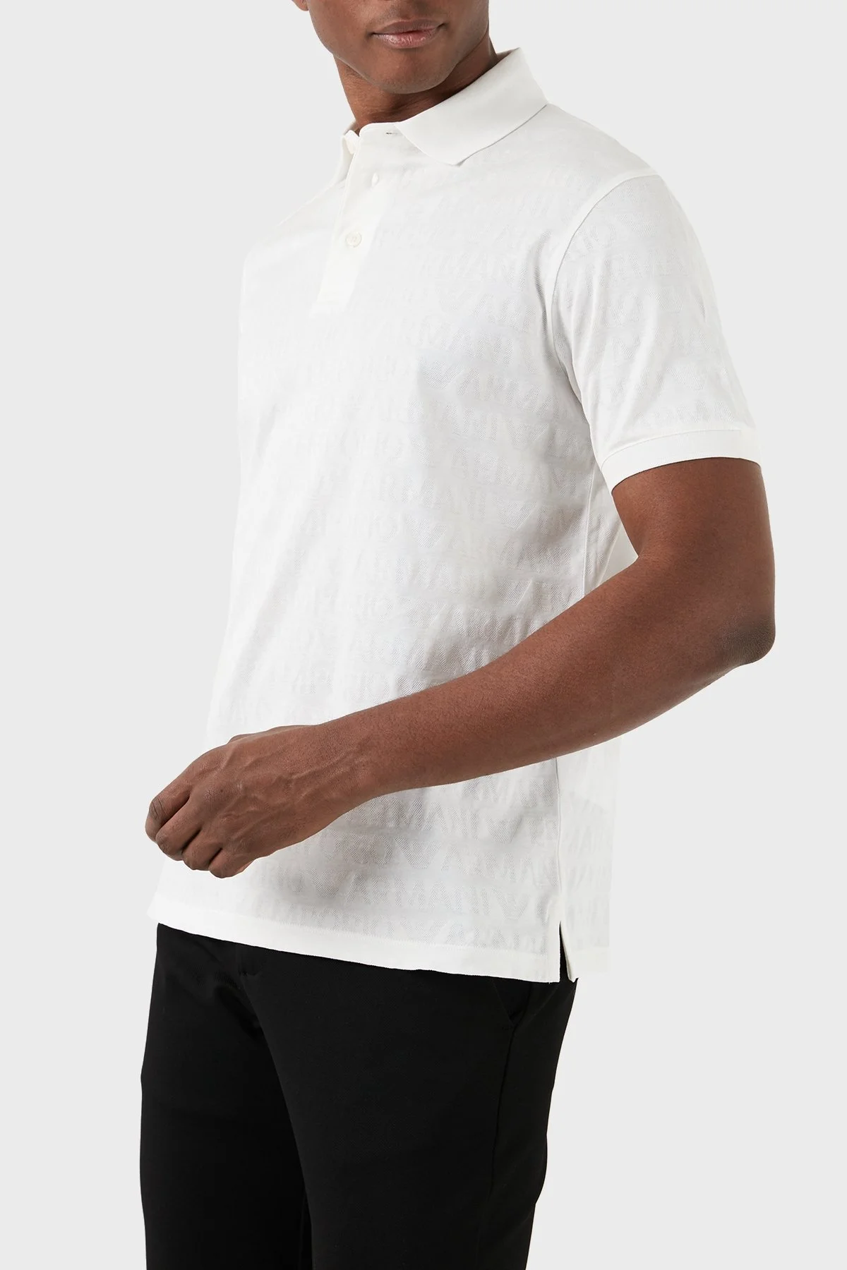 Emporio Armani Pamuklu Regular Fit Erkek Polo Yaka T Shirt 3D1FM8 1JORZ 0101 BEYAZ - 2