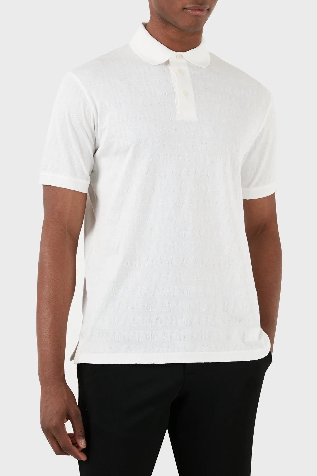 Emporio Armani Pamuklu Regular Fit Erkek Polo Yaka T Shirt 3D1FM8 1JORZ 0101 BEYAZ - 3