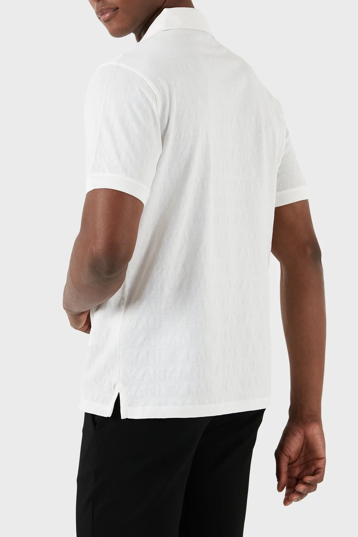 Emporio Armani Pamuklu Regular Fit Erkek Polo Yaka T Shirt 3D1FM8 1JORZ 0101 BEYAZ - 5