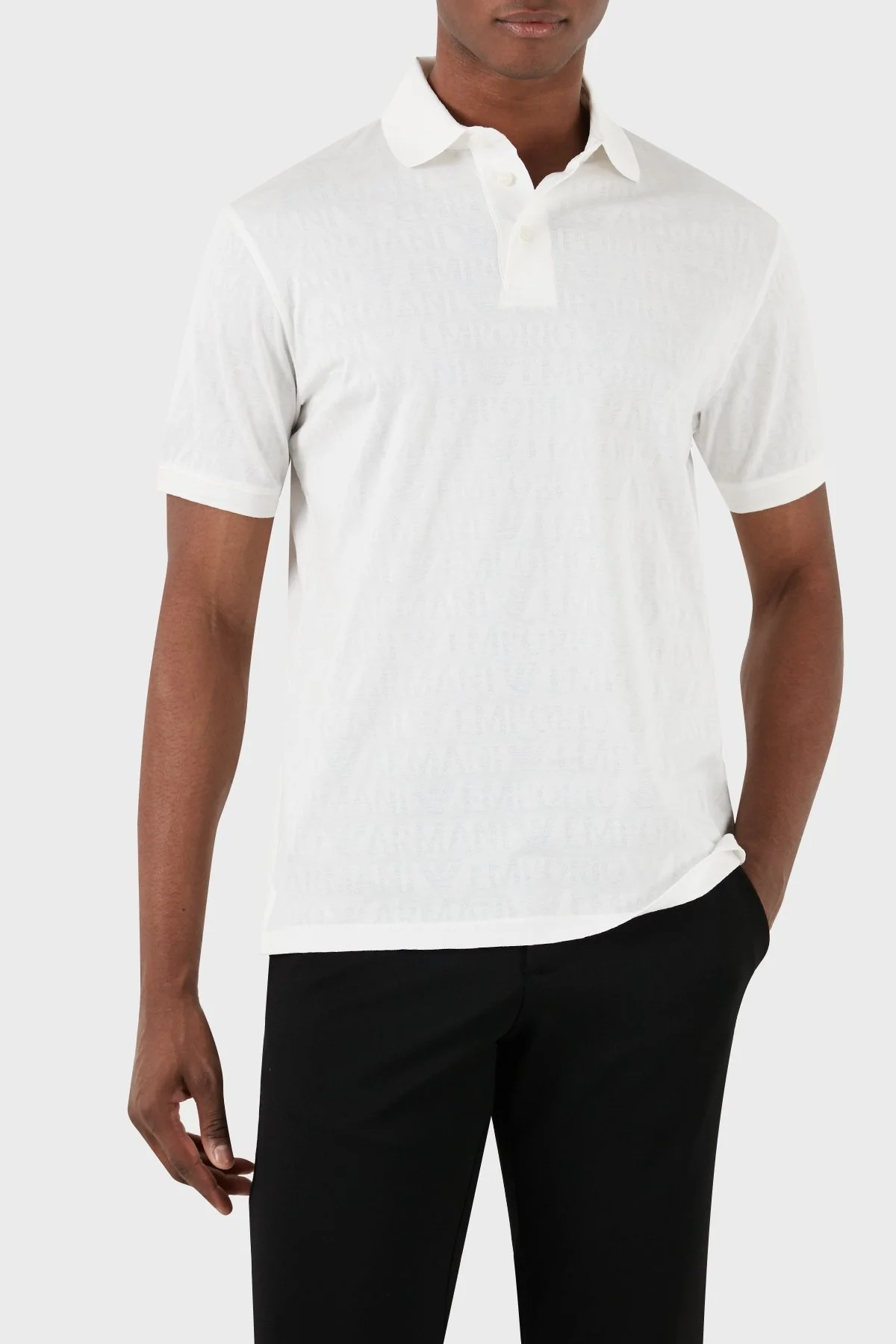 Emporio Armani Pamuklu Regular Fit Erkek Polo Yaka T Shirt 3D1FM8 1JORZ 0101 BEYAZ - 6