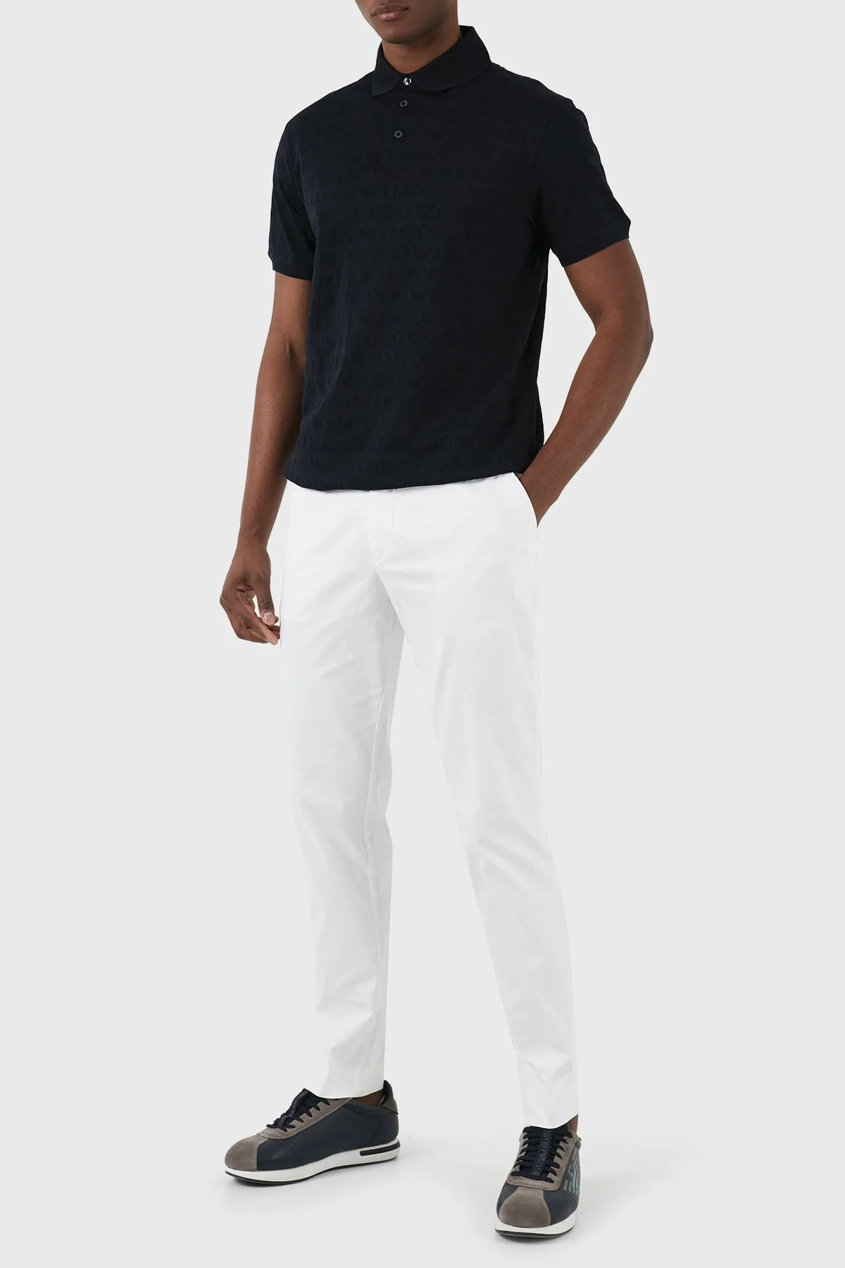 Emporio Armani Pamuklu Regular Fit Erkek Polo Yaka T Shirt 3D1FM8 1JORZ 0920 LACİVERT - 10