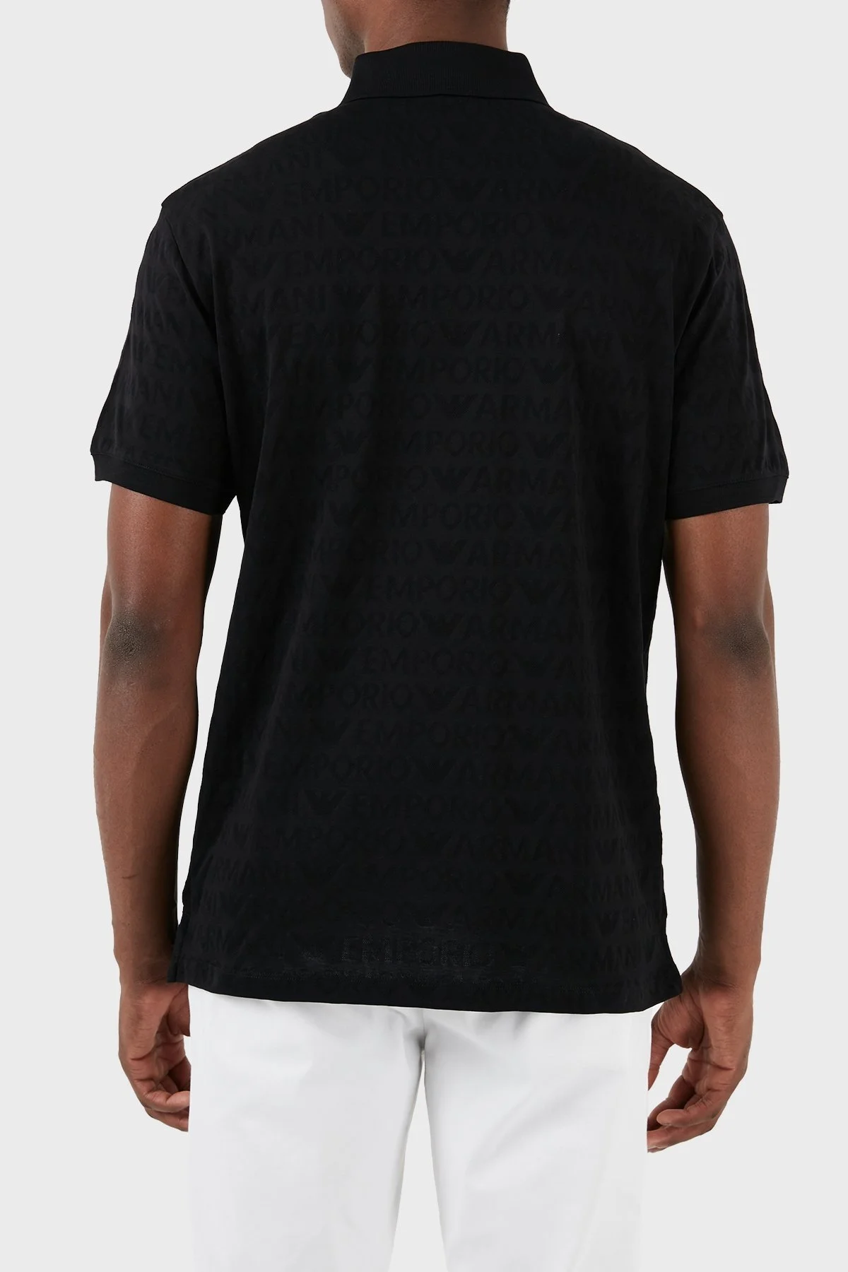 Emporio Armani Pamuklu Regular Fit Erkek Polo Yaka T Shirt 3D1FM8 1JORZ 0999 SİYAH - 3