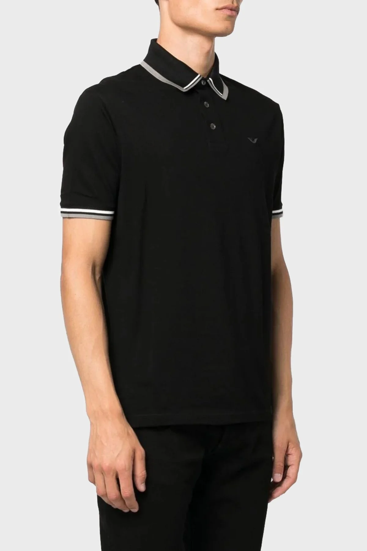 Emporio Armani Pamuklu Regular Fit Erkek Polo Yaka T Shirt 6R1F82 1JTKZ 0999 SİYAH - 1