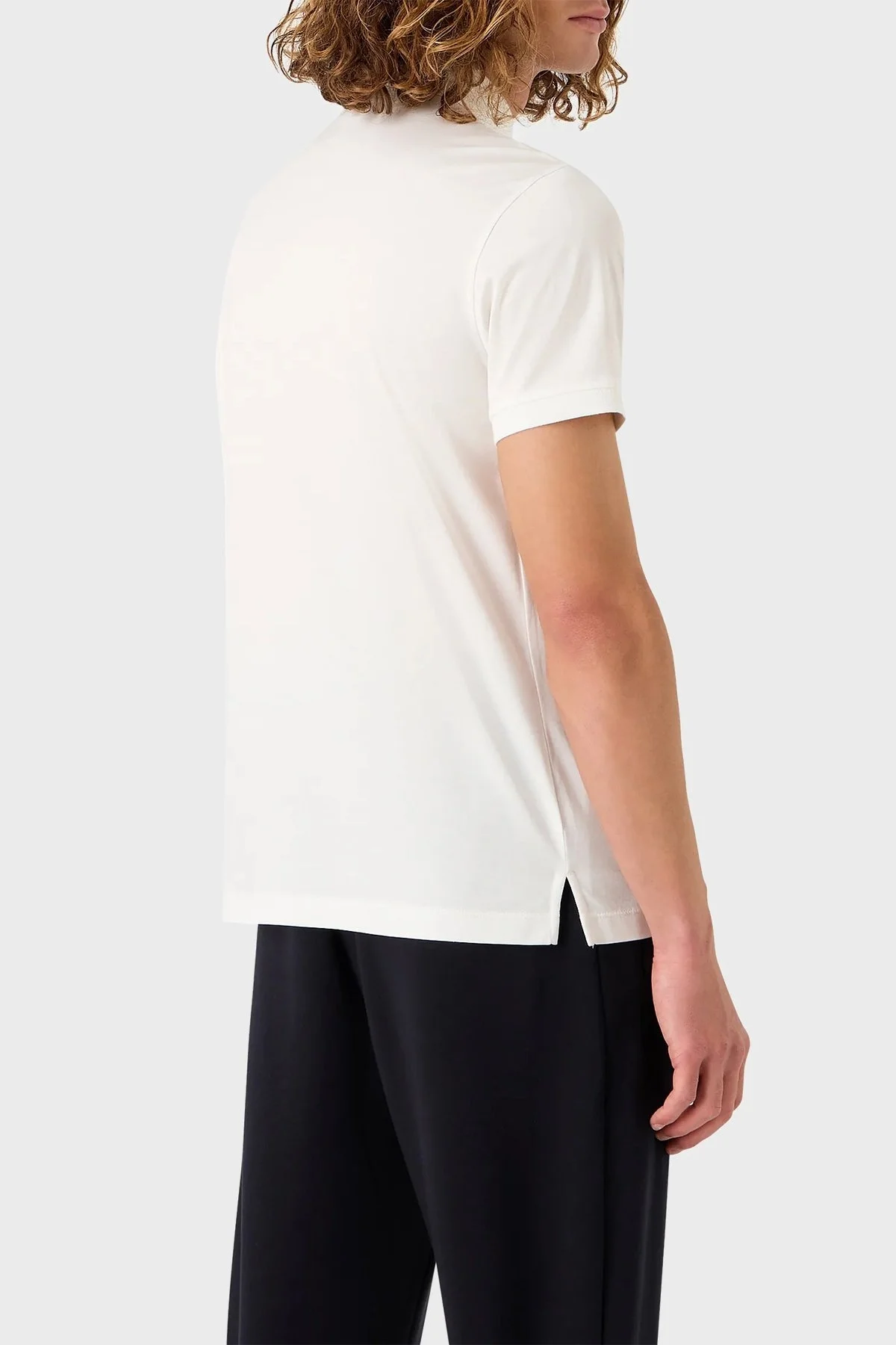Emporio Armani Pamuklu Regular Fit Erkek Polo Yaka T Shirt 8N1FB6 1JUVZ 0101 BEYAZ - 3