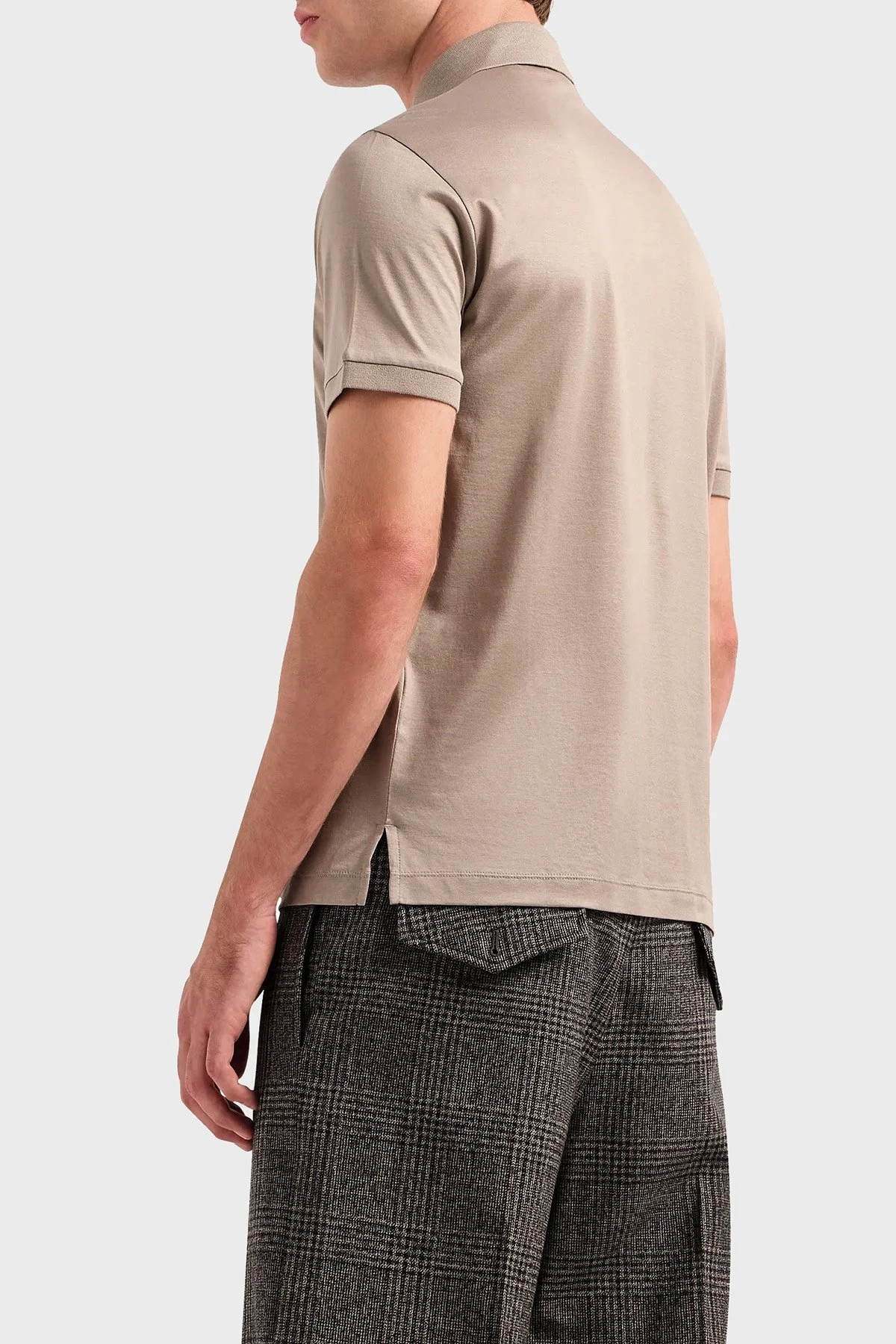 Emporio Armani Pamuklu Regular Fit Erkek Polo Yaka T Shirt 8N1FB6 1JUVZ 0643 GRİ - 7