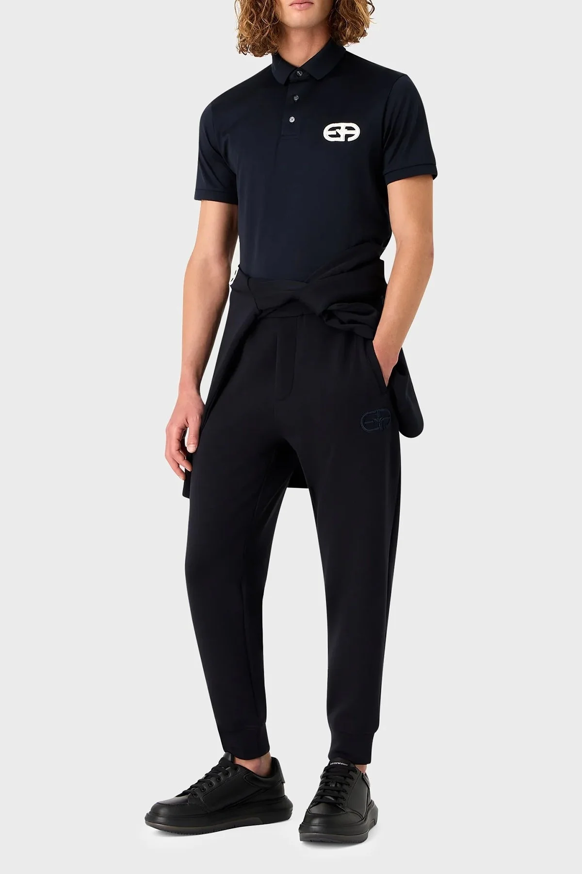 Emporio Armani Pamuklu Regular Fit Erkek Polo Yaka T Shirt 8N1FB6 1JUVZ 0920 LACİVERT - 2