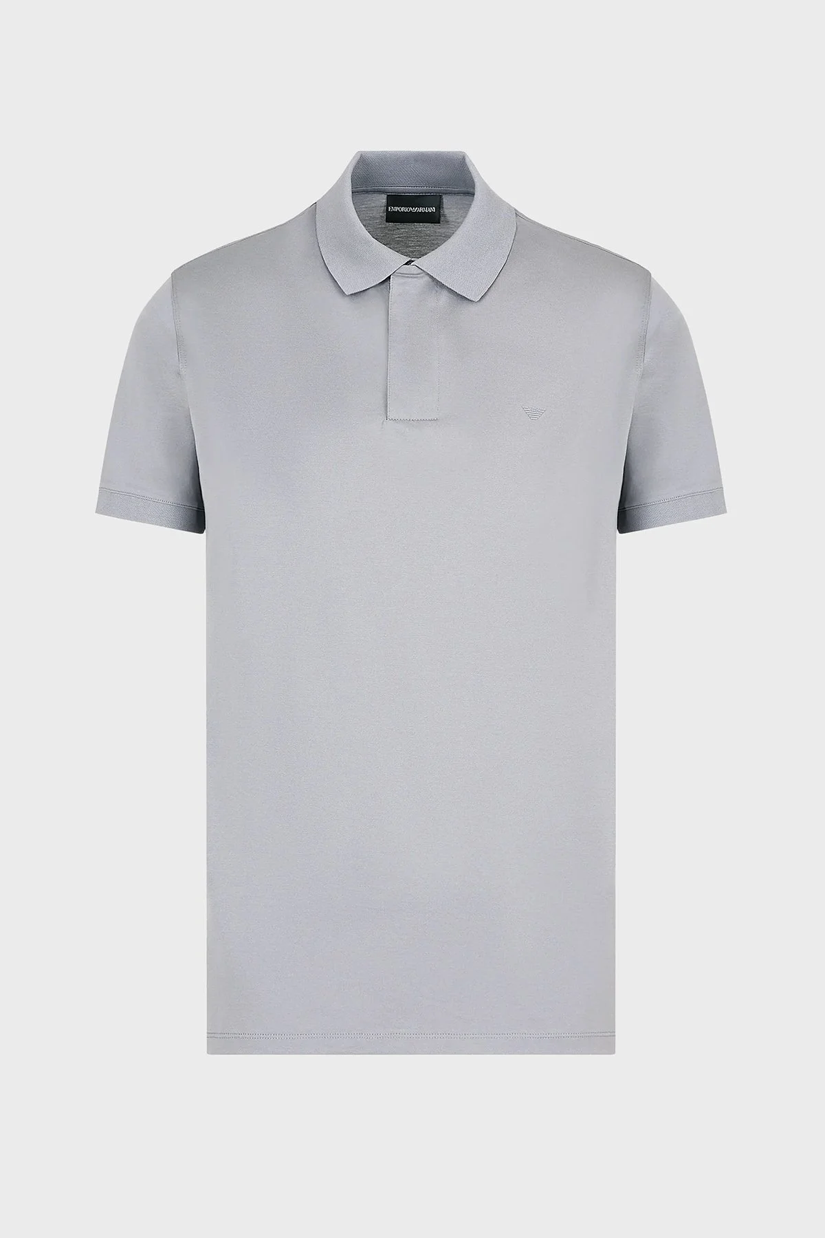 Emporio Armani Pamuklu Regular Fit Erkek Polo Yaka T Shirt EM000080 AF10094 U8060 GRİ - 4