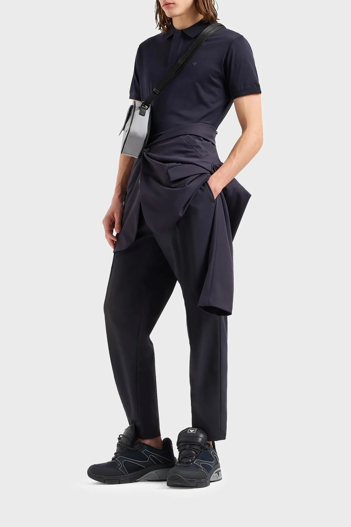 Emporio Armani Pamuklu Regular Fit Erkek Polo Yaka T Shirt EM000080 AF10094 UB118 LACİVERT - 2