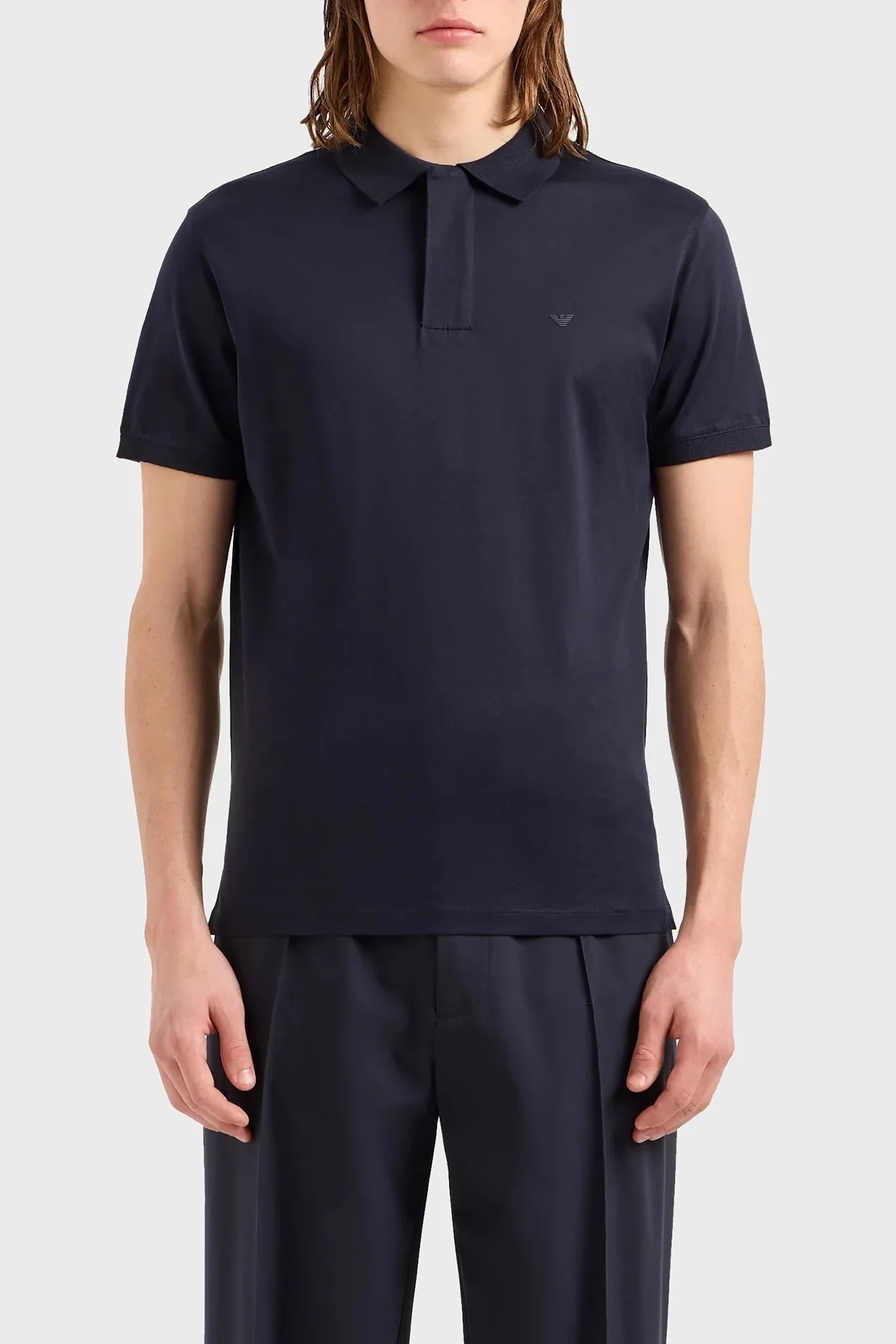Emporio Armani Pamuklu Regular Fit Erkek Polo Yaka T Shirt EM000080 AF10094 UB118 LACİVERT - 6