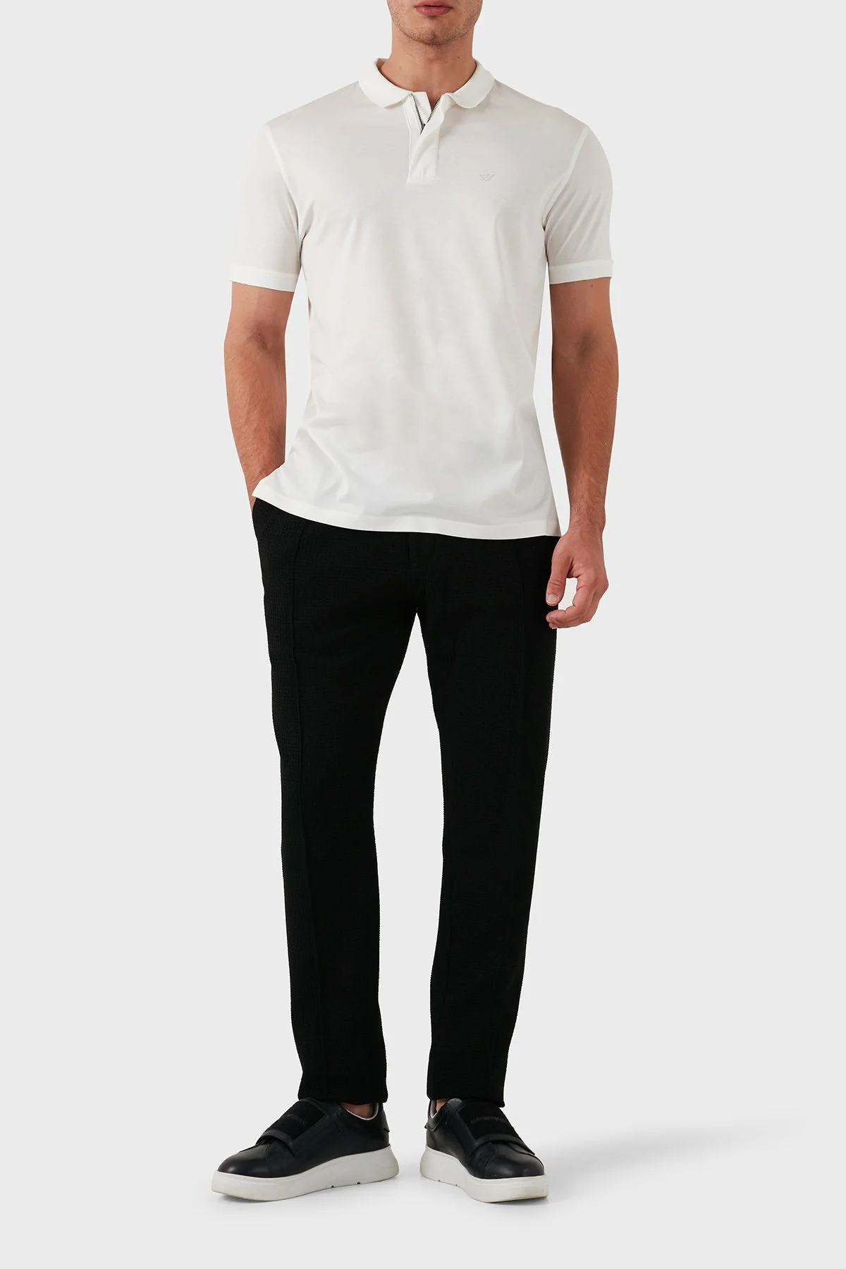 Emporio Armani Pamuklu Regular Fit Erkek Polo Yaka T Shirt EM000312 AF10761 U0003 BEYAZ - 2