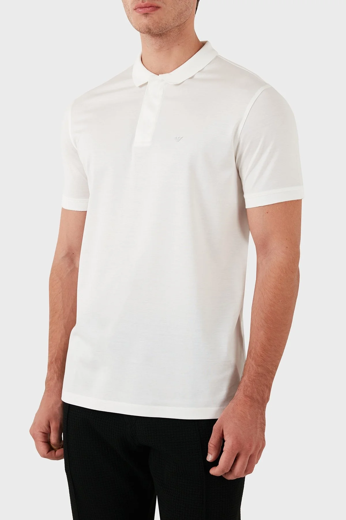 Emporio Armani Pamuklu Regular Fit Erkek Polo Yaka T Shirt EM000312 AF10761 U0003 BEYAZ - 6