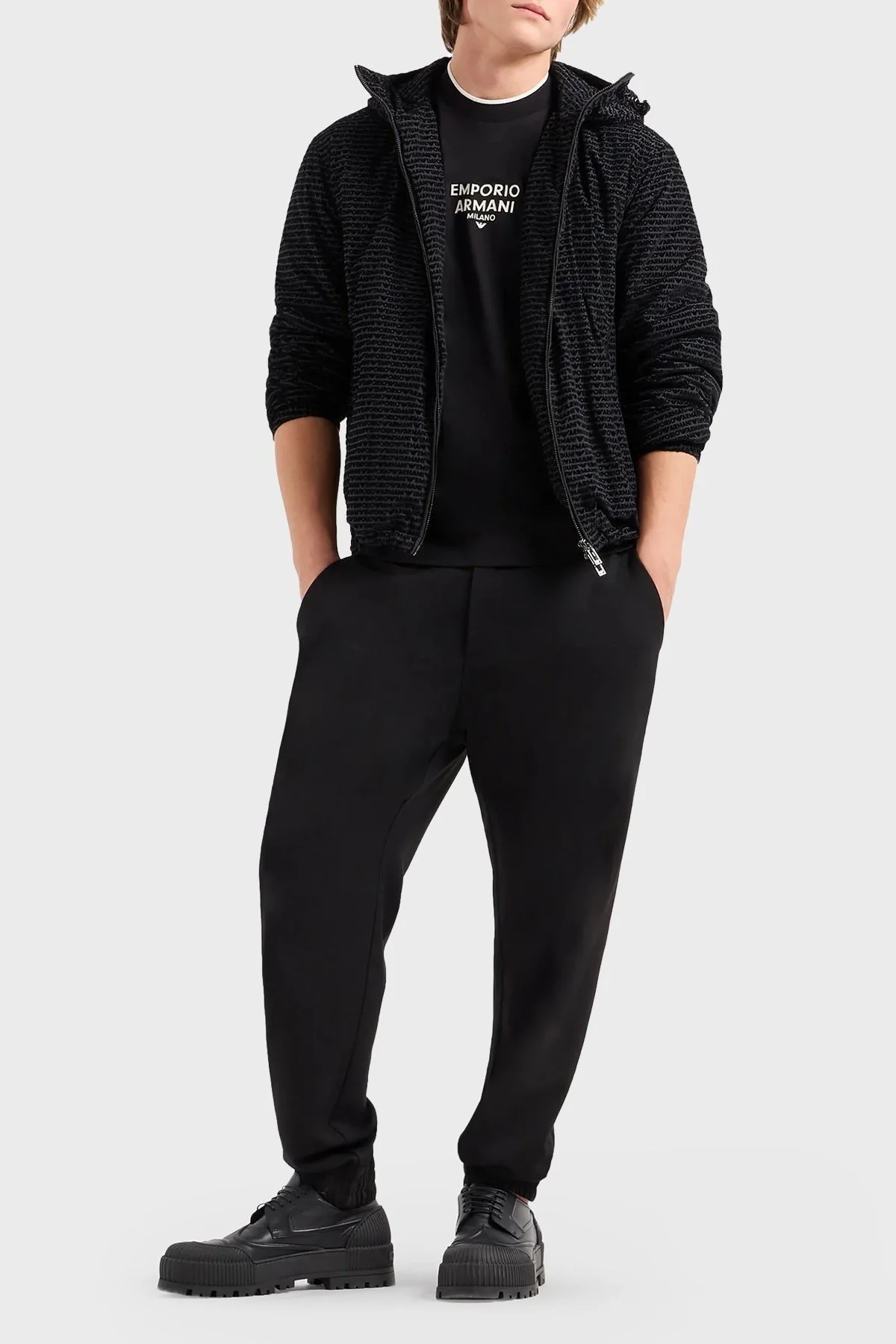 Emporio Armani Pamuklu Regular Fit Erkek T Shirt 3D1T73 1JPZZ 0067 SİYAH - 2