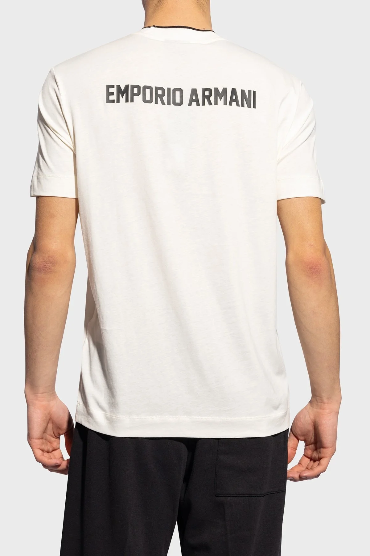Emporio Armani Pamuklu Regular Fit Erkek T Shirt 3D1T73 1JPZZ 01B4 EKRU - 2