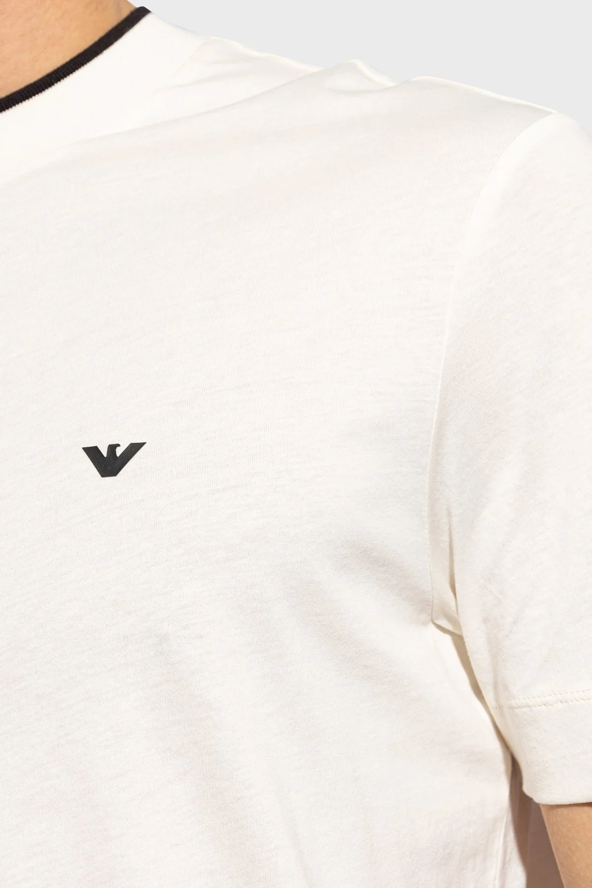 Emporio Armani Pamuklu Regular Fit Erkek T Shirt 3D1T73 1JPZZ 01B4 EKRU - 4