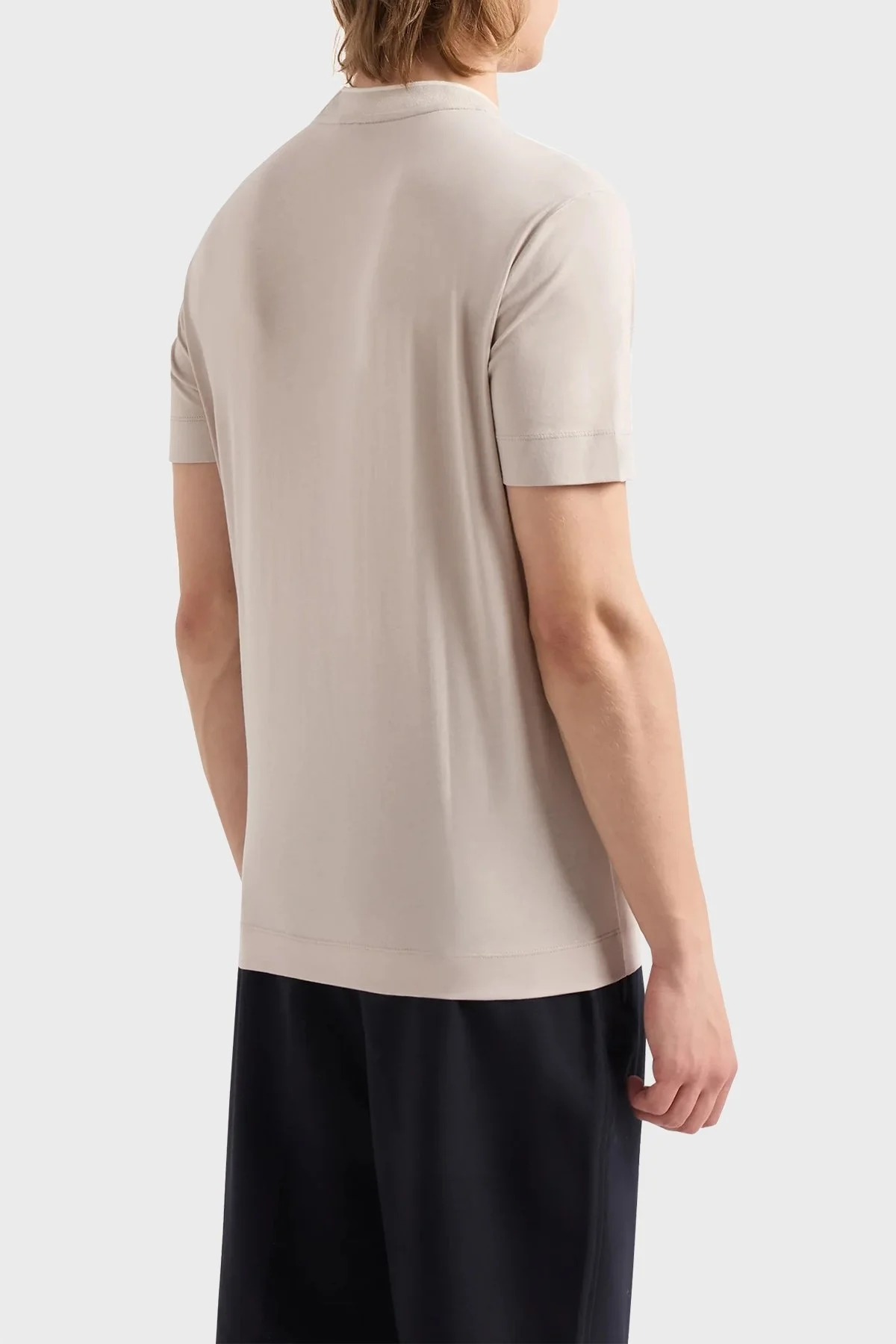 Emporio Armani Pamuklu Regular Fit Erkek T Shirt 3D1T73 1JPZZ 06H6 BEJ - 7