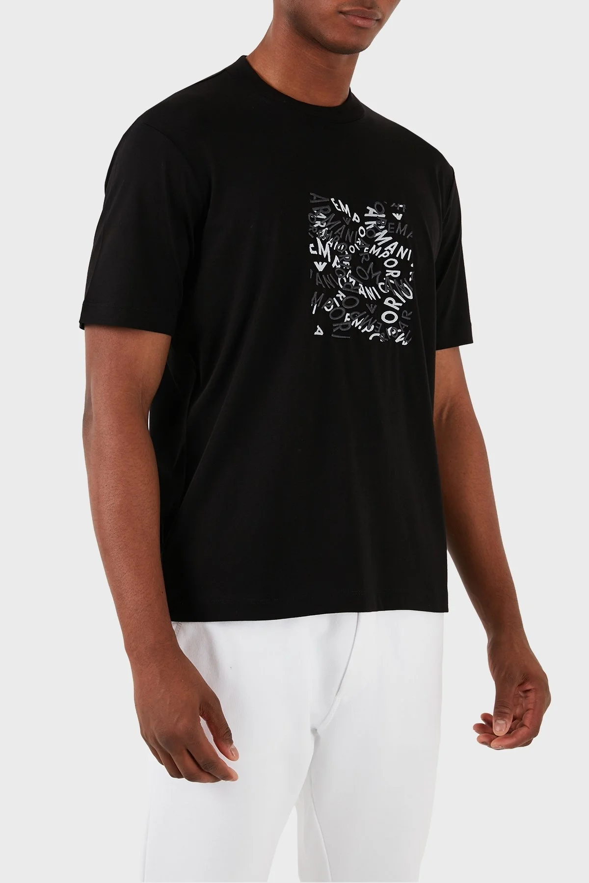 Emporio Armani Pamuklu Regular Fit Erkek T Shirt 3D1TG3 1JPZZ 0056 SİYAH - 4