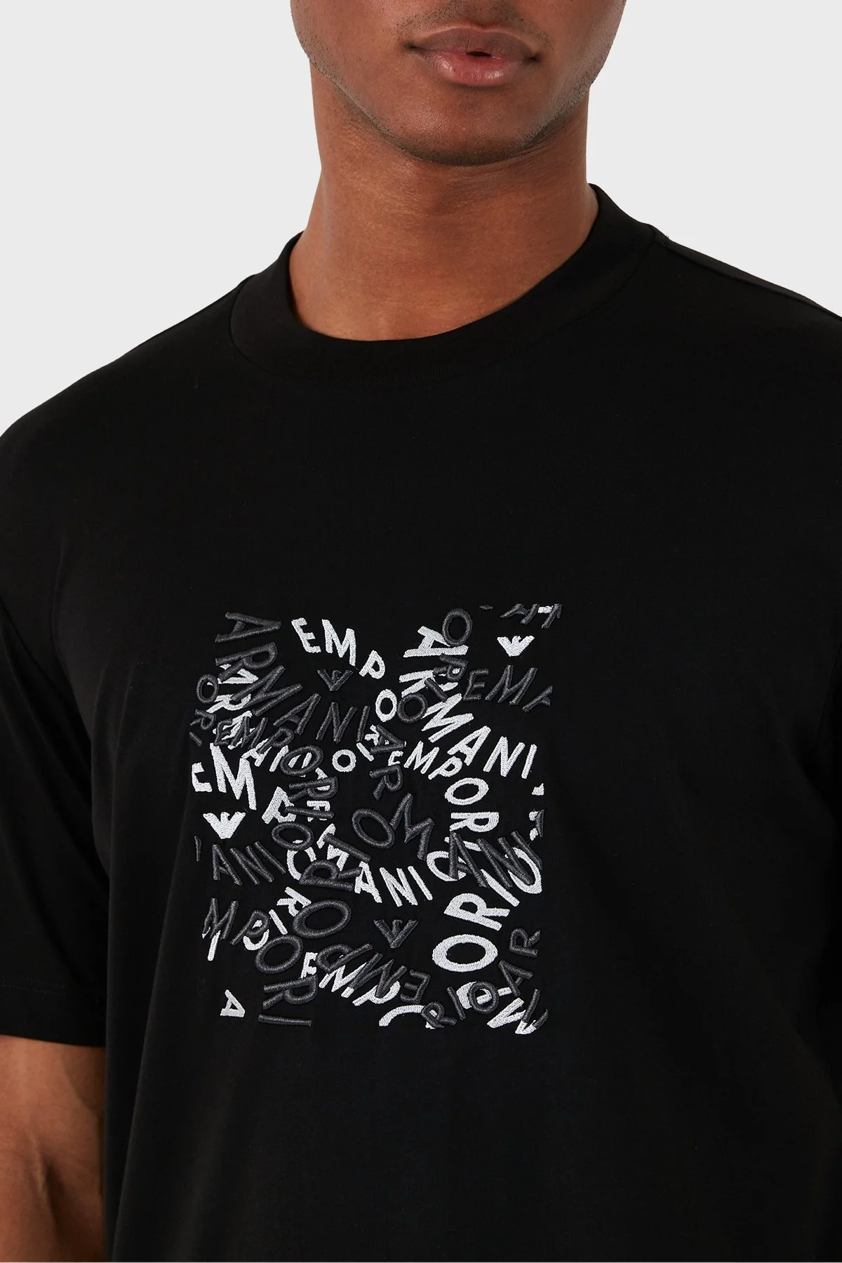 Emporio Armani Pamuklu Regular Fit Erkek T Shirt 3D1TG3 1JPZZ 0056 SİYAH - 6