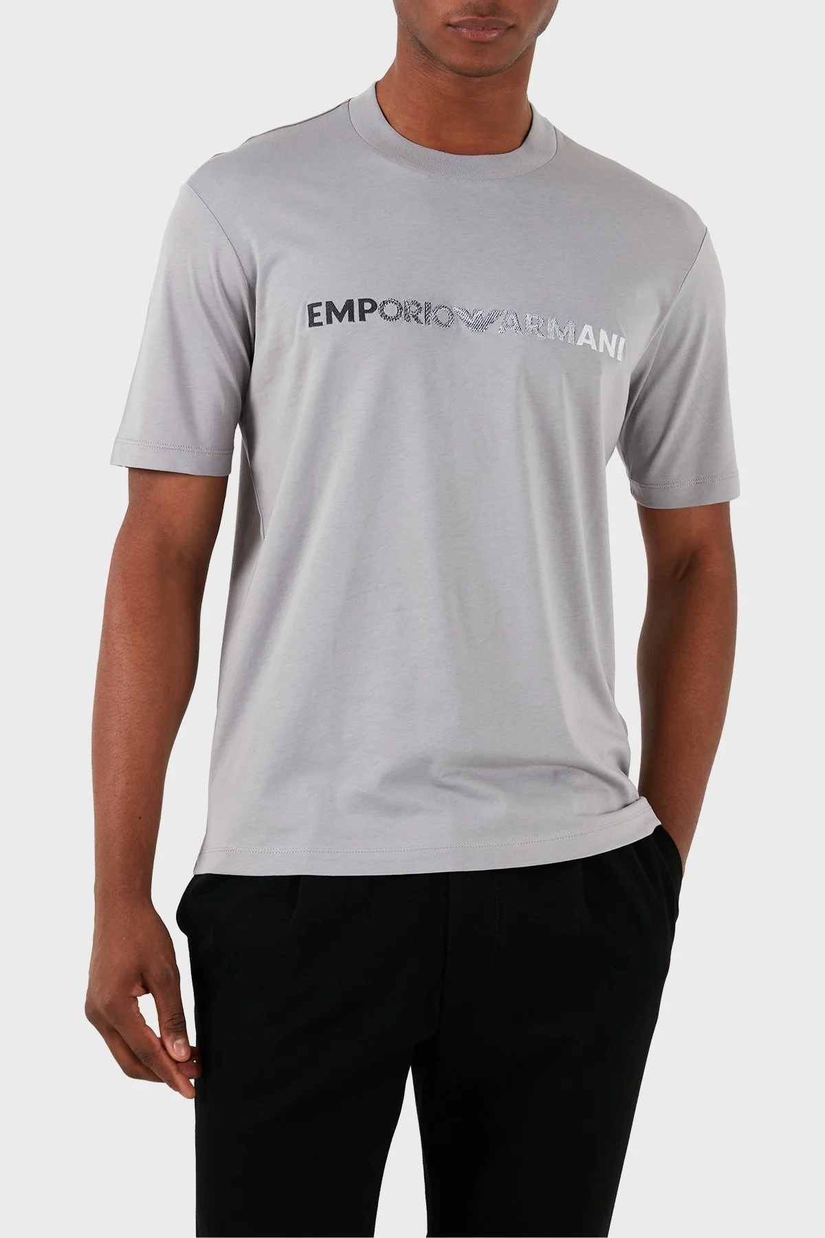 Emporio Armani Pamuklu Regular Fit Erkek T Shirt 3D1TG3 1JPZZ 06I4 GRİ - 7