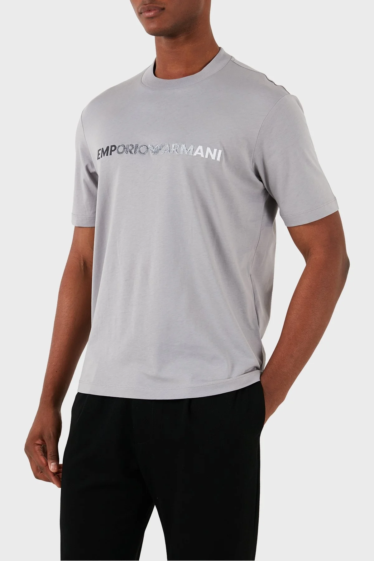 Emporio Armani Pamuklu Regular Fit Erkek T Shirt 3D1TG3 1JPZZ 06I4 GRİ - 8