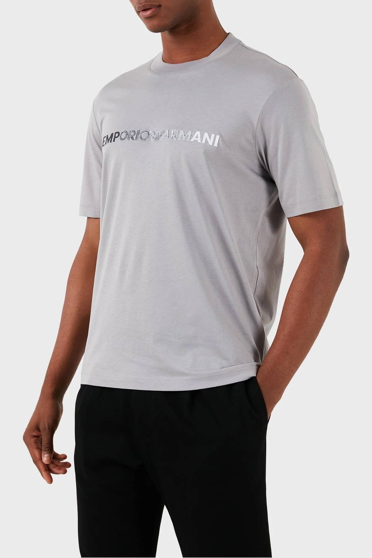Emporio Armani Pamuklu Regular Fit Erkek T Shirt 3D1TG3 1JPZZ 06I4 GRİ - 12