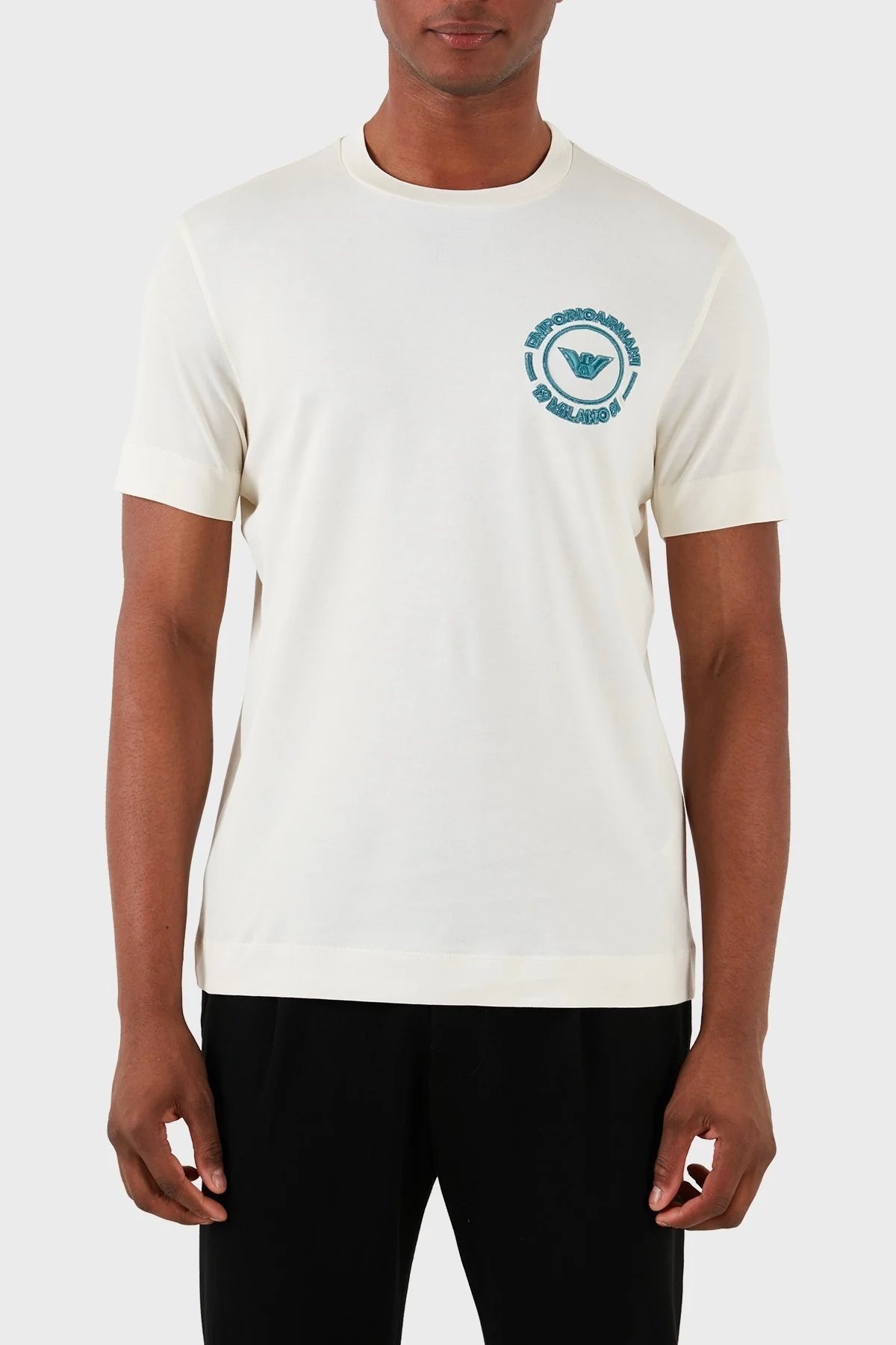 Emporio Armani Pamuklu Regular Fit Erkek T Shirt 3D1TG8 1JOCZ 01A5 EKRU - 6